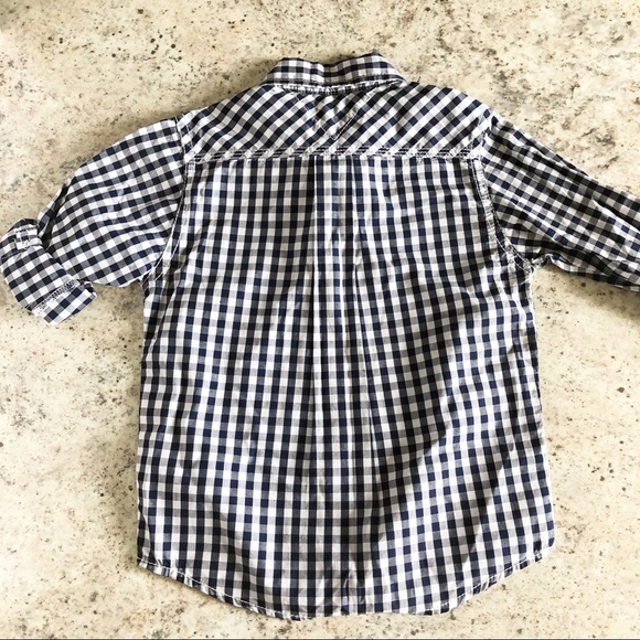 🐇 Tommy Hilfiger Navy Plaid Shirt 2T - Picture 4 of 4